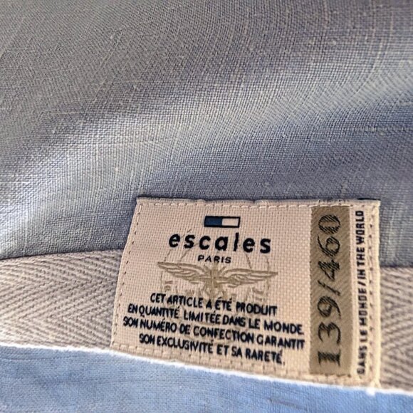 Effortless Chic: Escales Paris Limited Edition Blue Linen Shirt - Picture 7 of 12